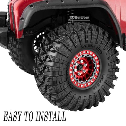 1.9 Inch RC Crawler Tires Skins Soft Rubber Off-Road Tyres for 1/10 TRX4 TRX6 SCX10 90046 AX103007 D90 Gen7 MST VS4-10,RCHuiWow High Grip Mud Terrain Tyres,StyleC - style: StyleC(4pcs)