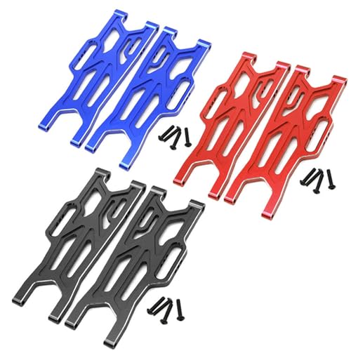 Aluminum Front Lower Suspension Arms Set Compatible for Arrma 1/10 Kraton/Outcast 4x4 4S V2 BLX RC Truck Upgrade Parts L/R Suspension Arms Swing Arm Replacement ARA330711 - color: blue, size: Front Lower