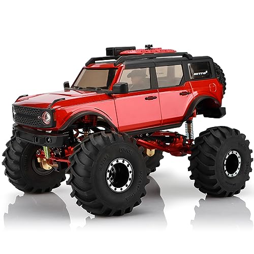 GLOBACT RC Monster Truck Wheel Tires 68 * 33mm for 1/24 SCX24 FCX24, Black - color: Black