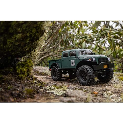 Axial RC Truck SCX24 40's 4 Door Dodge Power Wagon Green 1/24 4 Wheel Drive-RTR(Everything Needed to Run Included) AXI00007T2 - color: Green