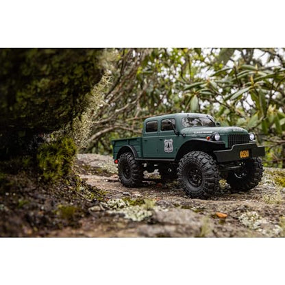 Axial RC Truck SCX24 40's 4 Door Dodge Power Wagon Green 1/24 4 Wheel Drive-RTR(Everything Needed to Run Included) AXI00007T2 - color: Green