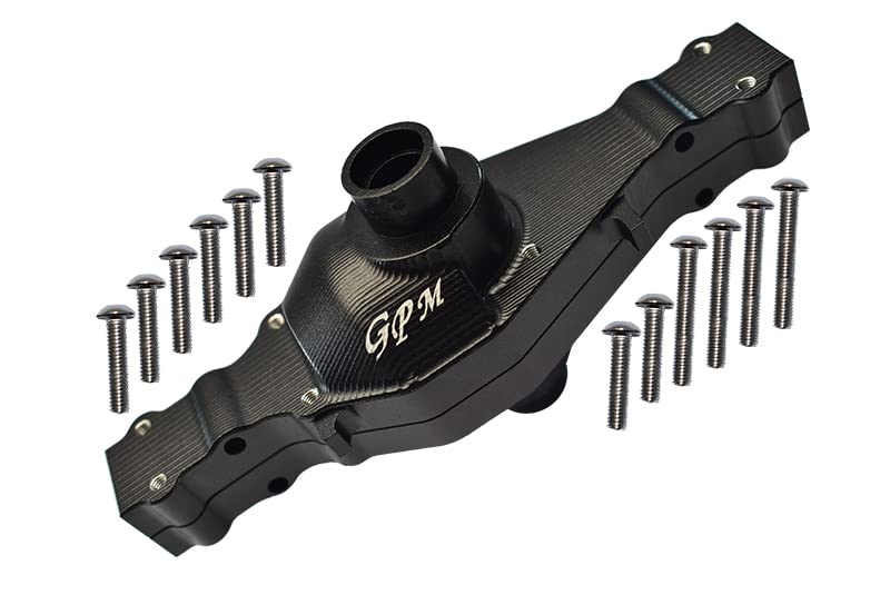 GPM for Tamiya 1/14 Truck Upgrade Parts Aluminum Center Gear Box - 1 Set Black