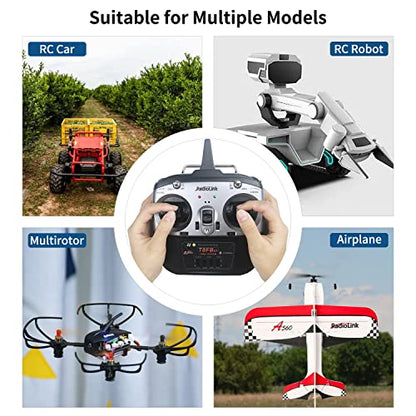 Radiolink T8FB 2.4GHz 8 Channels RC Remote Transmitter and Receiver R8EF Dual Stick Controller with Strap for RC Airplane Aircraft Boat Car and More(Mode 2)