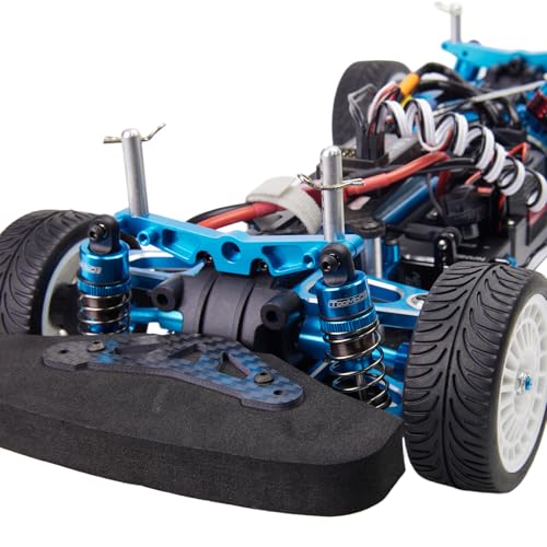 1/10 55MM RC Oil filled Shock Absorbers kit for Tamiya TT-01 TT-02 WR-02 M05 M06 TA05 1:10 On Road Car Upgrades Replace Parts (Red) - color: Red