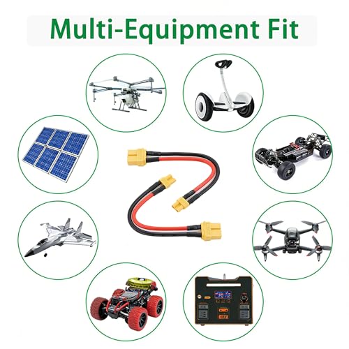 XT60 to XT30 and XT30 to XT60 Female Male Cable Adapter for Lithium Battery Drone FPV Micro FPV(4 Pack)