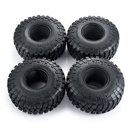 RC Rubber 1.9 Crawler Tires 120MM 4PCS Set for 1/10 Scale SCX10 D90 Wraith 90048 90018 RR10 RC Crawler Car