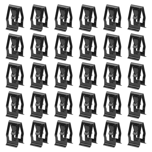 30PCS Car Dashboard Trim Clips, Metal U-Shaped Vehicle Front Console Dash Retainer, Automotive Dash Console Panel Fastener Replacement Accessories, Universal for SUV Truck Sedan - size: 30PCS