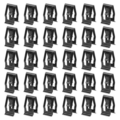 30PCS Car Dashboard Trim Clips, Metal U-Shaped Vehicle Front Console Dash Retainer, Automotive Dash Console Panel Fastener Replacement Accessories, Universal for SUV Truck Sedan - size: 30PCS