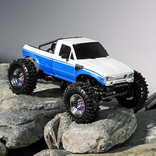 INJORA IR60 Pickup Hard Body Shell for TRX4M Defender Bronco (Blue White) - color: Blue White