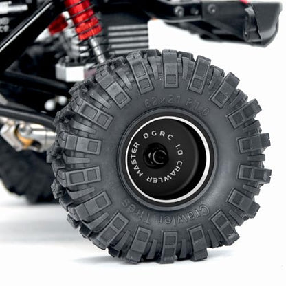 OGRC 32g 1.0 Aluminum Brass Beadlock Wheels for SCX24 AX24 TRX4M RC Car | 128g Total Weight, -3.78mm Offset, Solid Design, for Traxxas Axial Redcat 1/18 1/24 RC Crawler, Black - color: Black