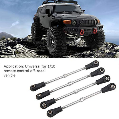 RC Car Steering Rod, 4Pcs Steering Linkage Rod Adjustable, Fit for Monsters Trunk Racing Truck 1/10 RC Model