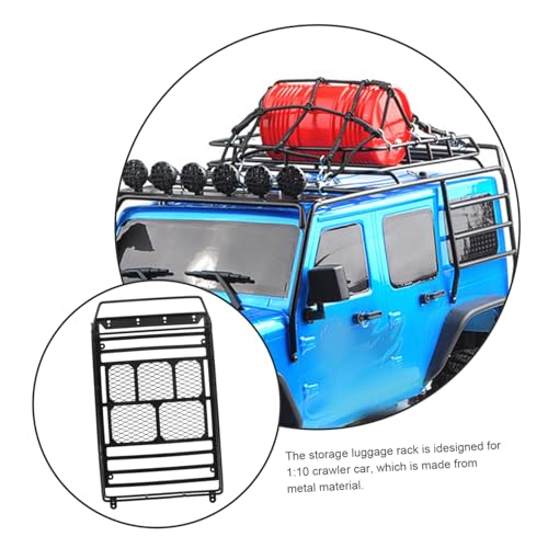 Rc Crawler Luggage Rack Car Roof Storage Bracket Simulation Climbing Car Accessory Holder - size: 22.8X14.1cm