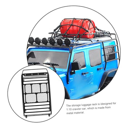 Rc Crawler Luggage Rack Car Roof Storage Bracket Simulation Climbing Car Accessory Holder - size: 22.8X14.1cm