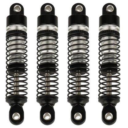 4PCS 53mm/59mm/65mm/78mm Aluminum Shocks Absorbers Oil Threaded Damper for 1/18 RC Crawler TRX4M TRX-4M Bronco Defender K10 Upgrade Parts (53mm-black) - color: 53mm-black