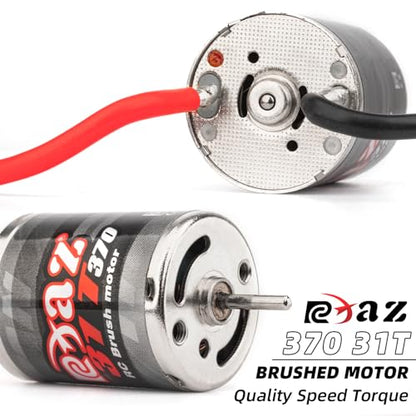 Brushed Power Combo 370 31T Motor 60/320A ESC BEC 6V/2A Splash-Proof for 1/16 1/18 RC Buggy Car Traxxas LaTrax Teton Rally Desert Prerunner Losi Mini-T 2.0 LMT, RC Drift Buggy Truck Car - size: 370 31T