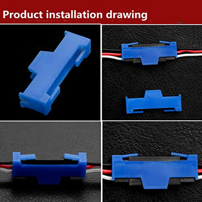 Skrnrhrery servo Extension Cable Safety Connector Clips,50 PCS servo Plug Lock Male/Female or servo y Adapt Cable for servo Extension Cable, Jr Servo Cable kit. servo Lead Lock… - color: 50pcsblue