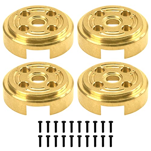 4Pcs ShareGoo Brass Front Rear Axle Weights Counterweight Compatible with FMS 1/24 FCX24 RC Car Upgrade Parts