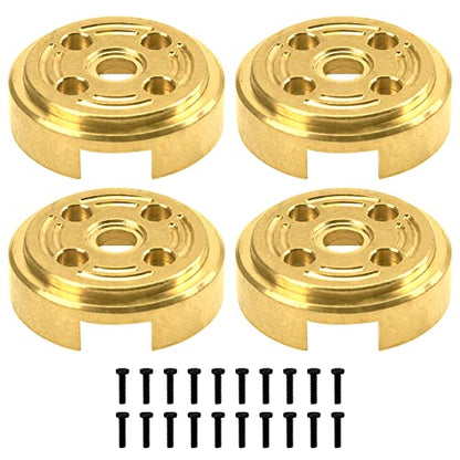 4Pcs ShareGoo Brass Front Rear Axle Weights Counterweight Compatible with FMS 1/24 FCX24 RC Car Upgrade Parts
