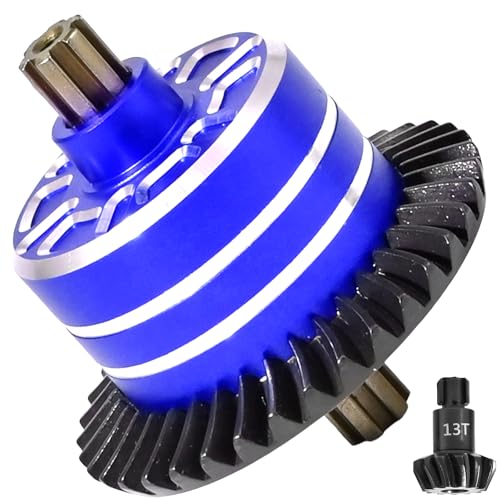RC Transmission 37T Front and Rear Differential & 13T Main Gear for ARRMA 1/10 Big Rock Granite Kraton Outcast Sento Vorteks 1/8 Typhon Infraction Mojave Upgrade Parts Replace ARRMA ARA311156. - color: Blue, size: Gear 37-13T
