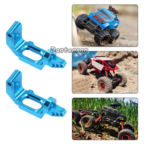 Aluminum RC Steering Knuckle Hub Upgrade Parts Kits 102210 102010 102011 102212 102012 Part Compatible with HSP Redcat Racing Lightning Volcano EPX Monster 1/10 RC Model Car Truck (Blue) - color: Blue