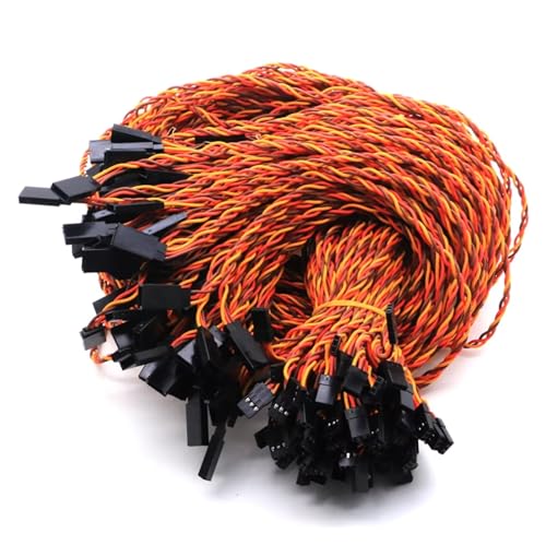 600mm 60cm 22awg JR 1pcs Silicone Wire Twisted Wire Servo Extensions Cable Leads For Rc Model Tracked Vehicle Truck Parts Upgrade Replacement Use RC Car Upgrade Part