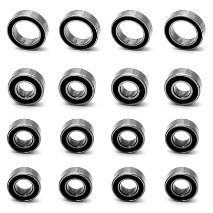 16pcs RC Ball Bearings Kit 5x10x4 5x11x4 8x12x3.5mm Rubber Sealed Compatible with Tamiya TT-02 TT02 1/10 RC Parts