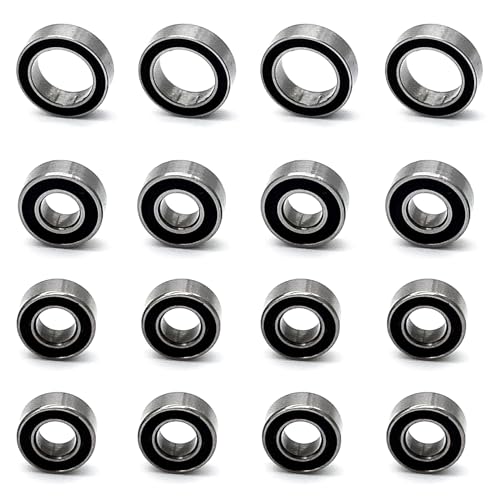 16pcs RC Ball Bearings Kit 5x10x4 5x11x4 8x12x3.5mm Rubber Sealed Compatible with Tamiya TT-02 TT02 1/10 RC Parts