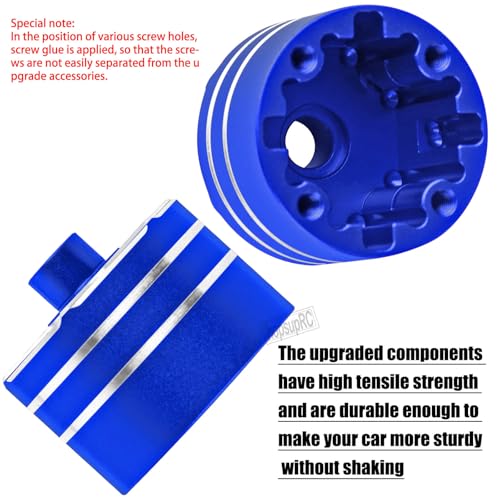 RC Upgrades Part for 1/8 Kraton/Outcast/Talion 6S BLX EXB,Notorious 6S BLX,1/7 Mojave 6S BLX EXB,BigRock/Fireteam 6S BLX,Aluminum Diff Case Differential Carrier,Replace #ARA310983 Navy Blue - color: Navy Blue(for 1/7 1/8)