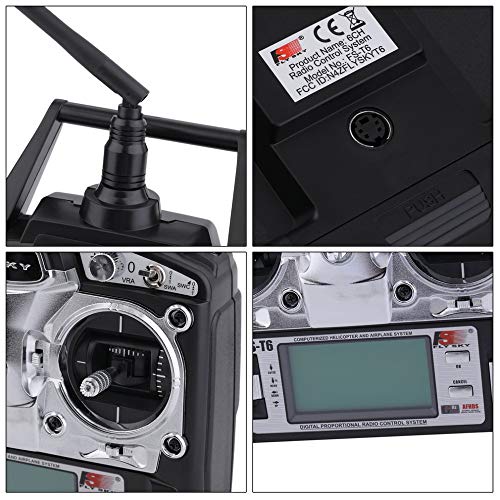 Flysky FS-T6 2.4ghz Digital Proportional 6 Channel RC Transmitter and Receiver Model 2