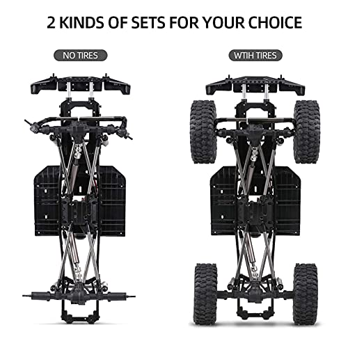 313mm Wheelbase Chassis Frame for 1/10 AXIAL SCX10 II 90046 90047 RC Crawler Climbing Car DIY - size: no Tires