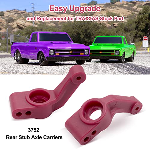 OGRC Plastic Caster/Steering Block Rear Stub Axle Carriers for Slash 2WD | L&R Wheel Steering Kit for 1/10 Traxxas Slash Stampede Rustler 2WD #3632 #3736 #3752 - color: Red