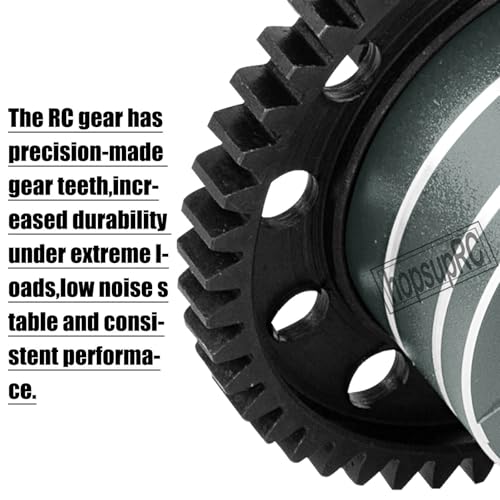 46T Upgrades Part Differential Slipper for 1/8 Outcast/Kraton/Notorious 6s BLX,1/7 Mojave/Felony 6s BLX,#45 Steel Spur Gear Slipper Clutch Diff Gear Hops Up.Titanium - color: Titanium(46t)