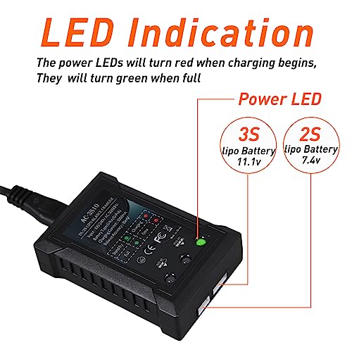 FMS LiPo Battery Charger Rc Car Airplane 2S 7.4-11.1v 3S RC Balance Charger Lithium Battery New All-in-one Charger