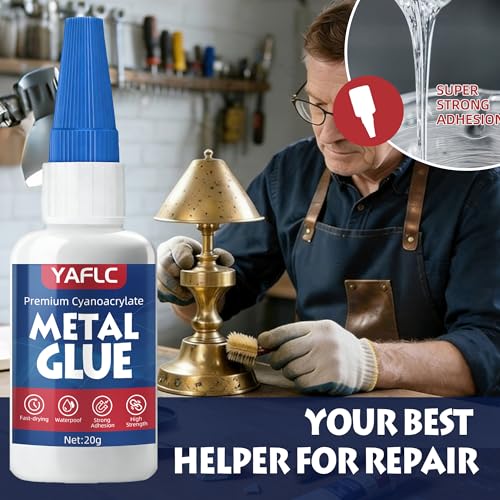Metal Glue, Liquid Super Glue for Metal 40g | Thick CA Glues for Stainless Steel Aluminum DIY Crafts and Repairs,Fast Drying Permanent Professional Cyanoacrylate Adhesives - style: Metal Glue
