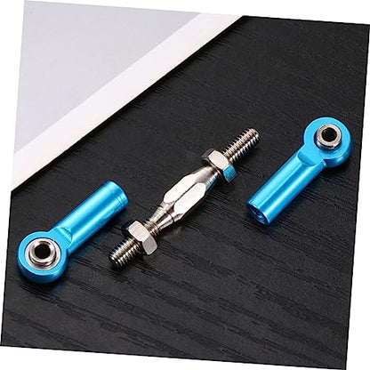 KOMBIUDA 6Pcs Aluminum Turnbuckle Rod Linkage for Epxhsp Racing Hpi Truck Buggy Upgrade Parts Construction Blue - color: Blue