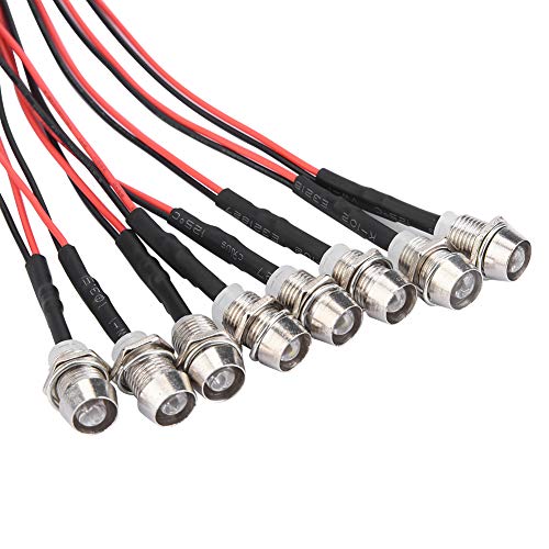 5mm Headlights and Taillights , 8Pcs RC LED Light Kit Accessories , LED Lights RC Model Drift Car Accessory , RC LED Light Kit Accessories RC Light 5mm Headlights and Taillights RC Car LED Light RC A