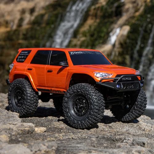 Axial RC Truck 1/24 SCX24 Toyota 4Runner 4X4 RTR Brushed Rock Crawler, RTR (Battery and Charger Included), Orange, AXI-2035T1 - color: Orange