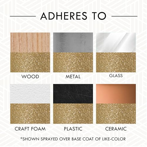 Rust-Oleum 301495-6PK Specialty Glitter Spray Paint, 10.25 oz, Gold, 6 Pack - color: Gold, size: 10.25 Ounce (Pack of 6)