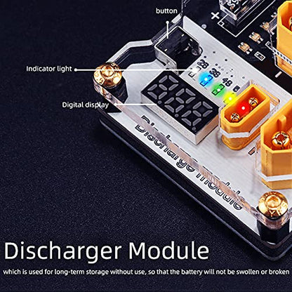 HGLRC 40A 4-Port Lipo Battery Balance Charger, Thor 6S Parallel Charging Board, with XT60/XT30 Plugs, Compatible with ISDT/IMAX/HOTA Chargers for 2-6S FPV Drone Batteries