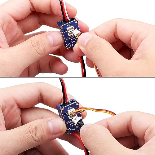 HobbyPark High Torque Brushless Motor and ESC Combo for TRX4M 1/18 RC Crawler Car Micro 2030 Sensored 3500KV Upgrades w/11T Pinion