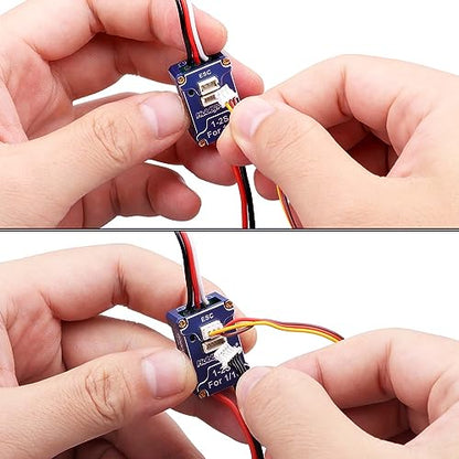 HobbyPark High Torque Brushless Motor and ESC Combo for TRX4M 1/18 RC Crawler Car Micro 2030 Sensored 3500KV Upgrades w/11T Pinion