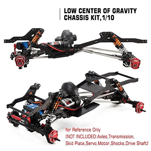 Powerhobby LCG Carbon Fiber Chassis Kit Frame for 1/10 Axial SCX10 & SCX10 II