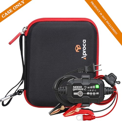 Aproca Case Compatible with NOCO GENIUS1 / GENIUS2 / GENIUS2D Fully-Automatic Smart Charger, Portable Storage Bag for Accessories (Case Only)