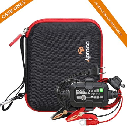 Aproca Case Compatible with NOCO GENIUS1 / GENIUS2 / GENIUS2D Fully-Automatic Smart Charger, Portable Storage Bag for Accessories (Case Only)