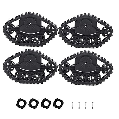 4pcs RC Car Tire Wheel Rubber Crawler Tyre for WPL 1/16 RC Military Truck, Replacement RC Tyre with ABS Reinforcement, High - Grip Tread Design for Off - Road Terrain and Rough Sur