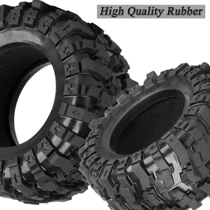 12mm/14mm/17mm RC Truck Wheel Tires for 1/10 Rustler Stampede Hoss,Granite Vorteks Big Rock,Axia 1 L0si Red cat Rc 4wd,Hard Plastic RC Truck Tires,RC Monster Truck Car Wheels,4PCS Red&Black - color: Red&black