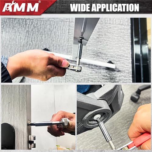 AMM 47PCS Magnetic Nut Driver & Screwdriver Bit Set, Includes Nut Driver Set for Impact Drill, Screwdriver Bit, Mini Ratcheting Wrench, Drill Bit Adapter & Bit Holder | 1/4" Hex Shank | Cr-V Steel - size: 47PC Magnetic Nut Driver & Screwdriver Bit Set