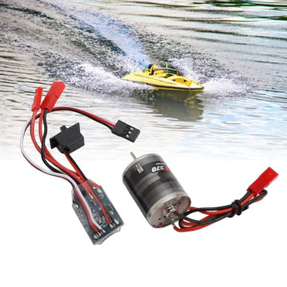 370 RC Brushed Motor ESC Combo, 31T Brushed Motor 30A Brushed ESC Low Noise RC Brushed Motor ESC with JST Plug for 1/16 1/18 RC Cars