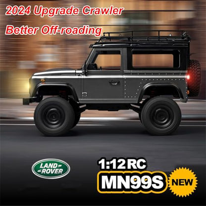 RC Rock Crawler RC Truck 4x4 MN99S Land Rover 1/12 Scale RC Crawler | Remote Control Truck Off Road All Terrain Proportional Throttle Steering RTR New Chassis 280 Motor Adult