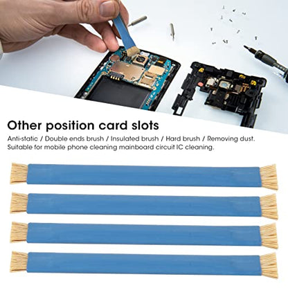 4PCS Flux Remover Flux Brush Circuit Board Cleaner PCB Solder | 6.10in IC Cleaning Brush for Mobile Phone Maintenance, Motherboard Circuit, IC Dust Removal, Double Head